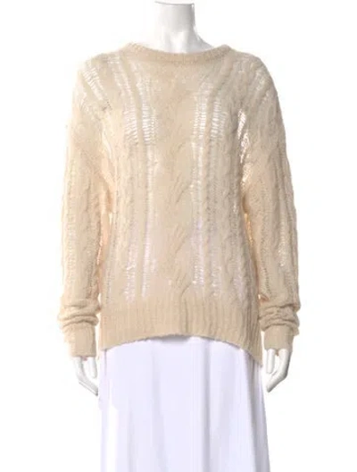 Pre-owned Rag & Bone Bateau Neckline Sweater In Neutral