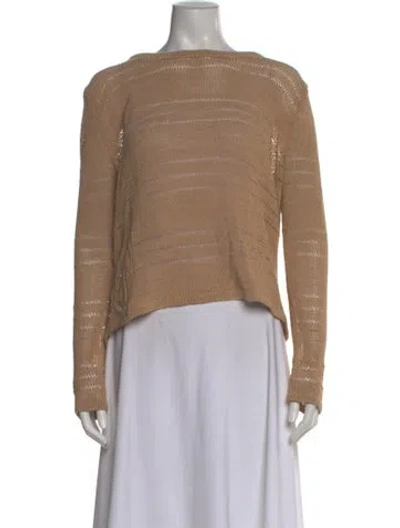 Pre-owned Rag & Bone Bateau Neckline Sweater In Neutral