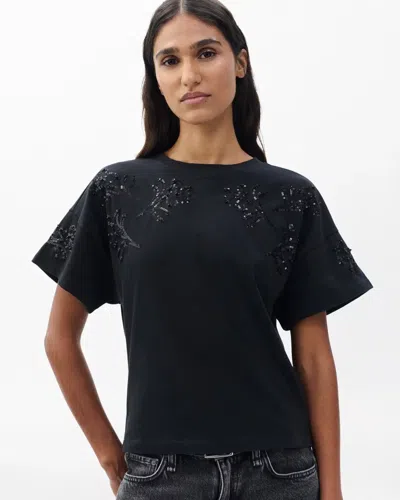 Rag & Bone Beaded Floral Kelly Boxy Tee