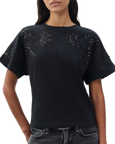 Rag & Bone Beaded Floral Kelly Tee In Multi