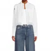 Rag & Bone Beatrice Cropped Poplin Organza Shirt In White In White