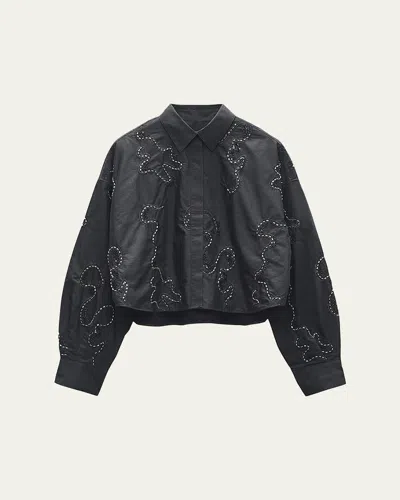 Rag & Bone Beatrice Embroidered Long-sleeve Shirt