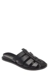 Rag & Bone Beau Leather Fisherman Mule Sandals In Black Leather