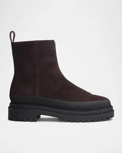 Rag & Bone Bedford Suede Ankle Boots In Black