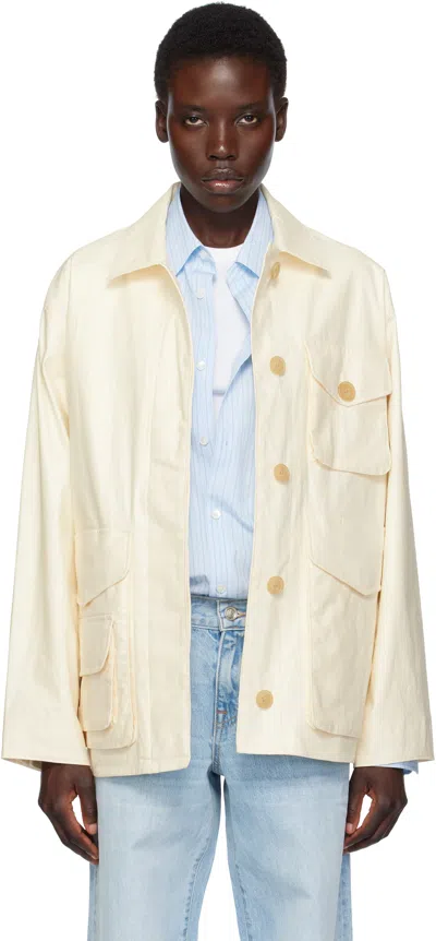 Rag & Bone Beige Aston Field Jacket In White