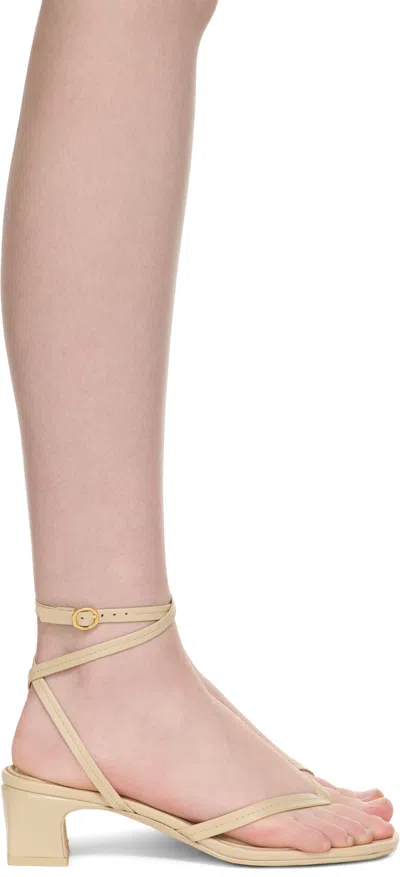 RAG & BONE BEIGE GEMMA STRAPPY HEELED SANDALS