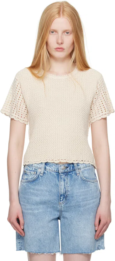 Rag & Bone Beige Khloe Short Sleeve T-shirt In Neutral