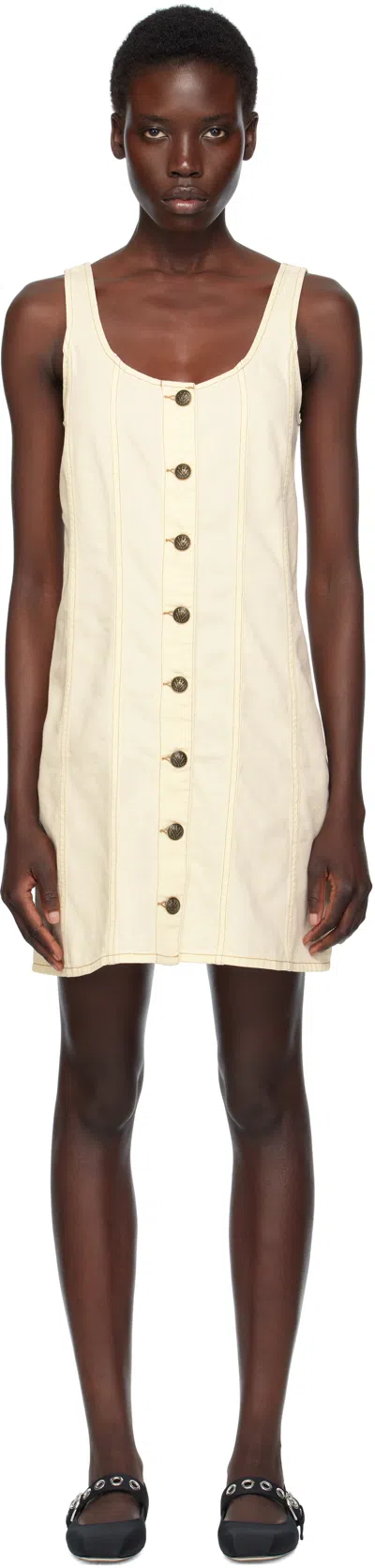 Rag & Bone Beige Laney Denim Minidress