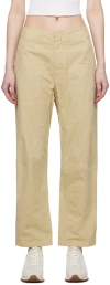Rag & Bone Beige Leyton Trousers In Khaki