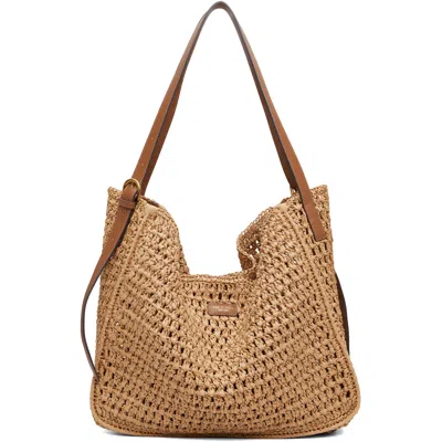 Rag & Bone Beige River Raffia Tote In Natural
