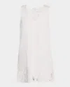 Rag & Bone Belle Featherweight Eyelet Mini Dress In White