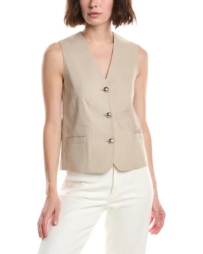 Rag & Bone Belle Linen-blend Vest In Brown