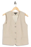 Rag & Bone Belle Three Button Vest In Neutral