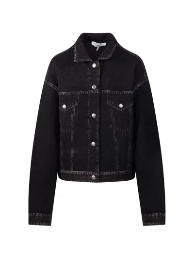 Rag & Bone Belmont Button-up Denim Jacket In Black