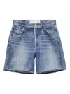 Rag & Bone Belt-loop Denim Shorts In Blue