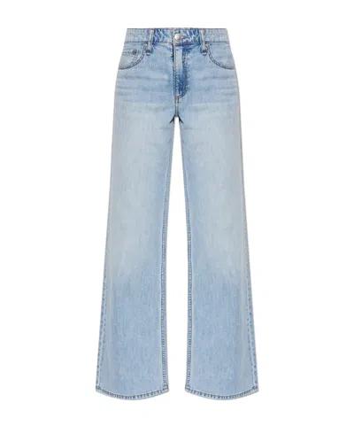 Rag & Bone Faded Straight-leg Jeans In Blue