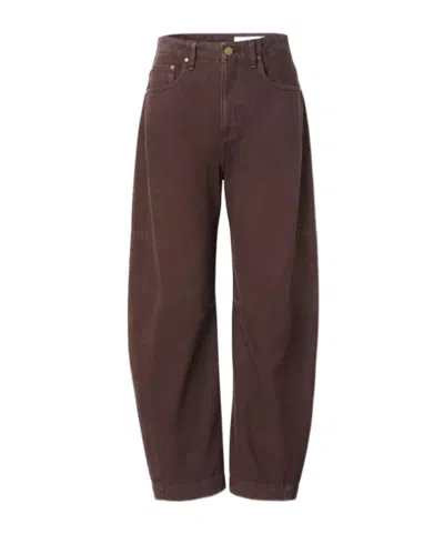 Rag & Bone Chase High Rise Barrel Jean In Brown