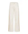 Rag & Bone Front Button Flared Trousers In White