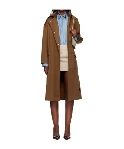 Rag & Bone Belted Trench Coat In Brown