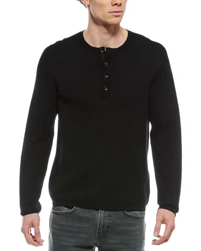 Rag & Bone Bennet Wool-blend Henley In Black