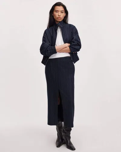 Rag & Bone Bessie Striped Skirt In Navy Multi