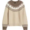 Rag & Bone Beth Fair Isle Wool Sweater In Multi