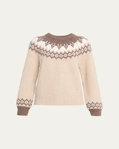 Rag & Bone Beth Fairisle Raglan Sweater In Beige Multi In Neutral