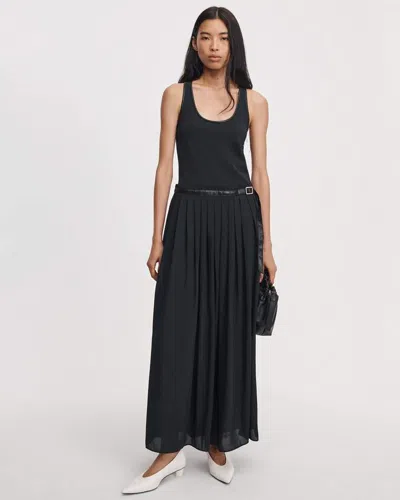 Rag & Bone Bette Georgette Midi Dress In Black