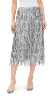 Rag & Bone Billie Sequin Midi Skirt Gnmt In Gray