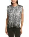 Rag & Bone Billie Sequin Top In Silver