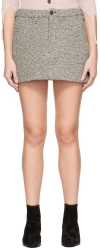 Rag & Bone Black & White Itty Bitty Miniskirt In Blackmult