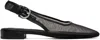 Rag & Bone Astra Mesh Buckle Slingback Ballerina Flats In Black