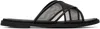 Rag & Bone Geo Mesh Crisscross Slide Sandals In Black