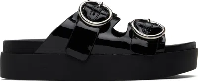 RAG & BONE BLACK GEO PLATFORM SANDALS