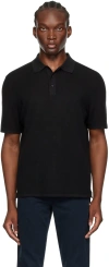 Rag & Bone Black Harvey Polo In Blk