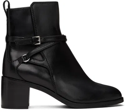 Rag & Bone Hazel Buckled Leather Ankle Boots In Blk
