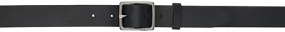 Rag & Bone Black Leather Boyfriend Belt In Blk