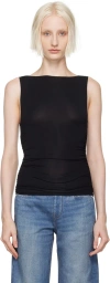 Rag & Bone Black Luca Shirred Tank Top In Black