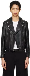 Rag & Bone Black Mack Leather Moto Jacket In Blk