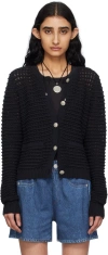 Rag & Bone Black Marlee Cardigan In Black