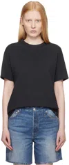 Rag & Bone Black Mini Slub Boyfriend T-shirt