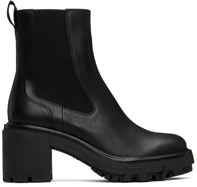 Rag & Bone Shiloh Leather Chelsea Booties In Black