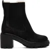 Rag & Bone Shearling-lined Nubuck Chelsea Boots In Blks/bgshl