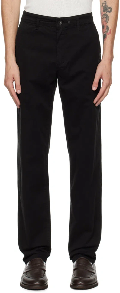 Rag & Bone Black Standard Chino Trousers