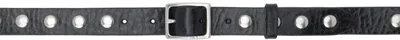Rag & Bone Black Studded Baby Boyfriend Belt