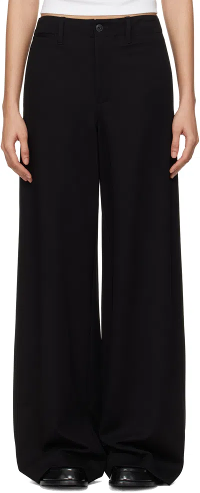 Rag & Bone Black 'the Sofie' Ponte Full-length Trousers
