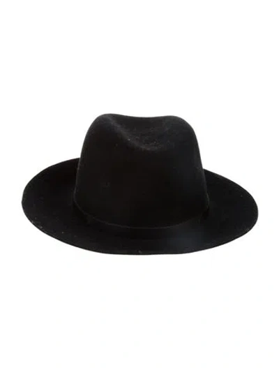 Pre-owned Rag & Bone Black Wool Fedora Hat