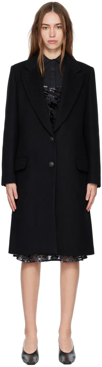 Rag & Bone Wooster Wool-blend Coat In Blacknvy