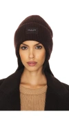 Rag & Bone Black Blake Wool Beanie In Gold