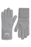 Rag & Bone Blake Metallic Wool Blend Knit Gloves In Gray